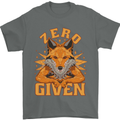 Zero Fox Given Funny Offensive F#cks Mens T-Shirt 100% Cotton Charcoal