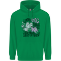 Zombie Cats Funny Halloween Dog Brains Mens 80% Cotton Hoodie Irish Green
