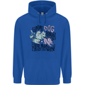 Zombie Cats Funny Halloween Dog Brains Mens 80% Cotton Hoodie Royal Blue