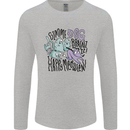 Zombie Cats Funny Halloween Dog Brains Mens Long Sleeve T-Shirt Sports Grey