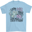 Zombie Cats Funny Halloween Dog Brains Mens T-Shirt 100% Cotton Light Blue
