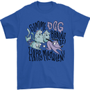 Zombie Cats Funny Halloween Dog Brains Mens T-Shirt 100% Cotton Royal Blue