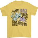 Zombie Cats Funny Halloween Dog Brains Mens T-Shirt 100% Cotton Yellow