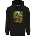 Zombie Cyclist Halloween Bicycle BMX Demon Skull Mens 80% Cotton Hoodie Black