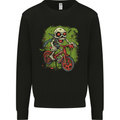 Zombie Cyclist Halloween Bicycle BMX Demon Skull Mens Sweatshirt Jumper Black