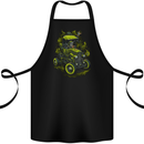 Zombie Hot Rod Halloween Horror Cotton Apron 100% Organic Black