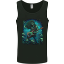 Zombie Rocker Rock n Roll Heavy Metal Guitar Skull Mens Vest Tank Top Black