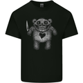Zombie Teddy Bear With a Knife Halloween Horror Mens Cotton T-Shirt Tee Top Black