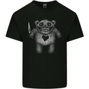 Zombie Teddy Bear With a Knife Halloween Horror Mens Cotton T-Shirt Tee Top Black
