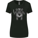 Zombie Teddy Bear With a Knife Halloween Horror Womens Wider Cut T-Shirt Black