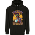 Zombies Need Coffee Too Funny Mens 80% Cotton Hoodie Black