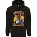 Zombies Need Coffee Too Funny Mens 80% Cotton Hoodie Black