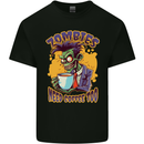 Zombies Need Coffee Too Funny Mens Cotton T-Shirt Tee Top Black