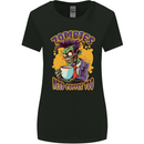 Zombies Need Coffee Too Funny Womens Wider Cut T-Shirt Black