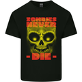 Zombies Never Die Halloween Skull Horror Kids T-Shirt Childrens Black