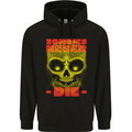 Zombies Never Die Halloween Skull Horror Mens 80% Cotton Hoodie Black
