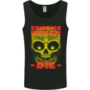 Zombies Never Die Halloween Skull Horror Mens Vest Tank Top Black