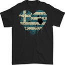 Love Greece Flag Greek Day Football Mens T-Shirt 100% Cotton