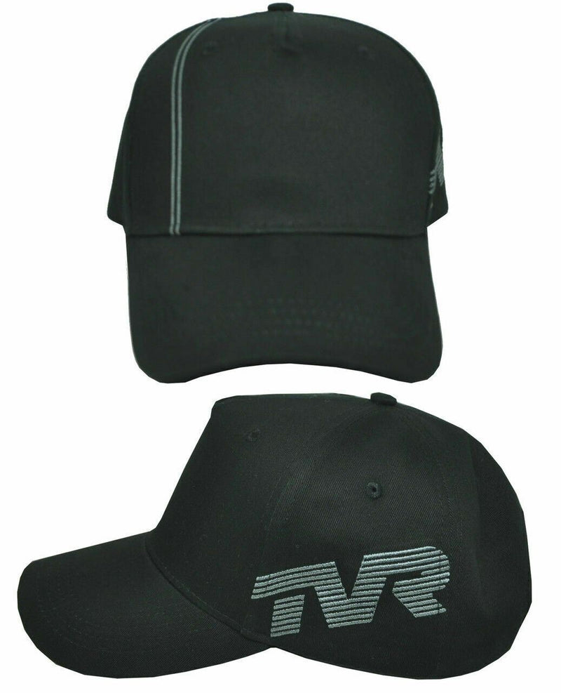 Black Cotton TVR Baseball Cap With Embroidered Logo Official Merchandise