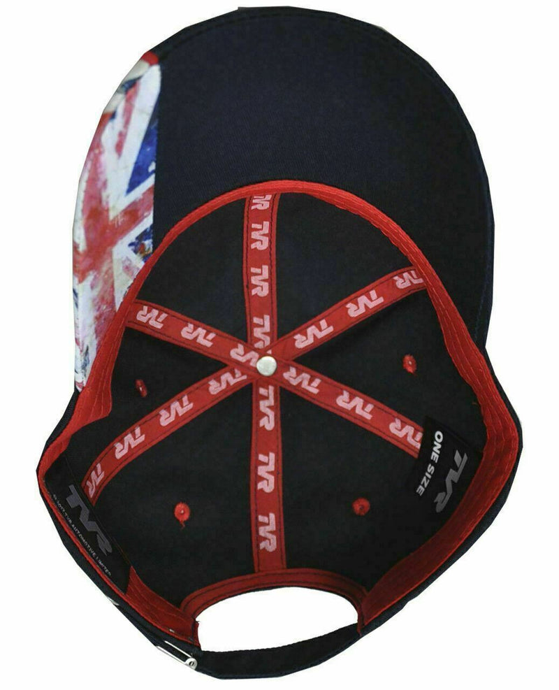 Navy Cotton TVR & Union Jack On The Side Baseball Cap Official Merchandise