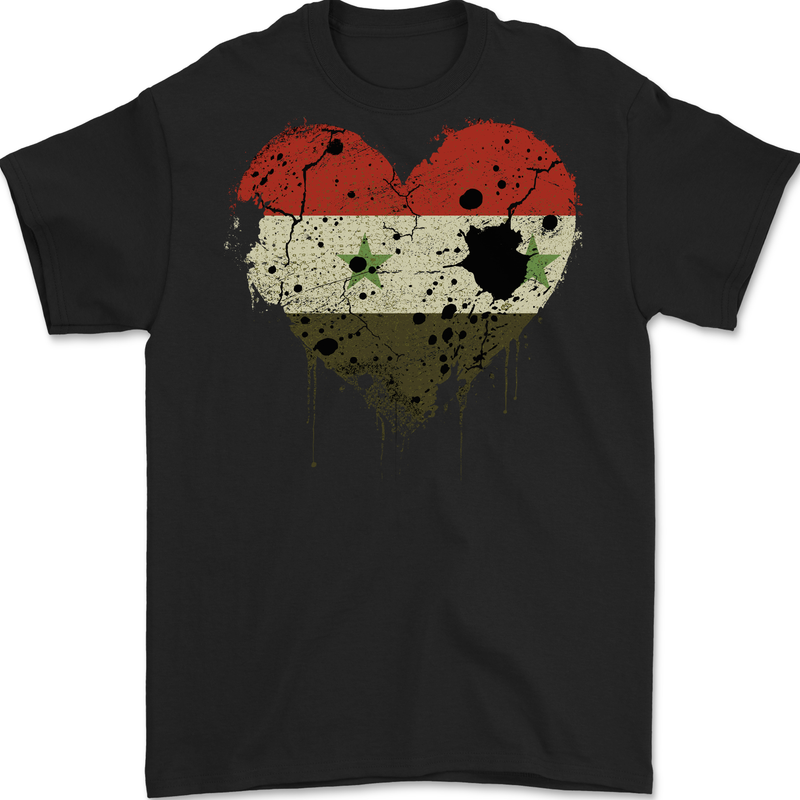 Love Syria Flag Syrian Day Football Mens T-Shirt 100% Cotton