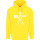 09 Motorbike Rider Biker Motorcycle Childrens Kids Hoodie Yellow
