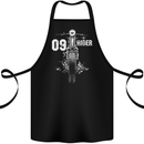 09 Motorbike Rider Biker Motorcycle Cotton Apron 100% Organic Black