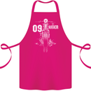 09 Motorbike Rider Biker Motorcycle Cotton Apron 100% Organic Pink
