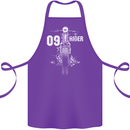 09 Motorbike Rider Biker Motorcycle Cotton Apron 100% Organic Purple