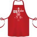 09 Motorbike Rider Biker Motorcycle Cotton Apron 100% Organic Red
