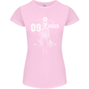 09 Motorbike Rider Biker Motorcycle Womens Petite Cut T-Shirt Light Pink