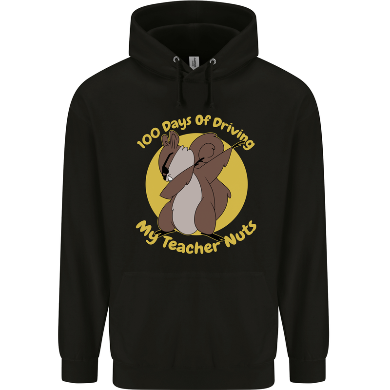 100 Days of Driving My Teacher Nuts Childrens Kids Hoodie Black