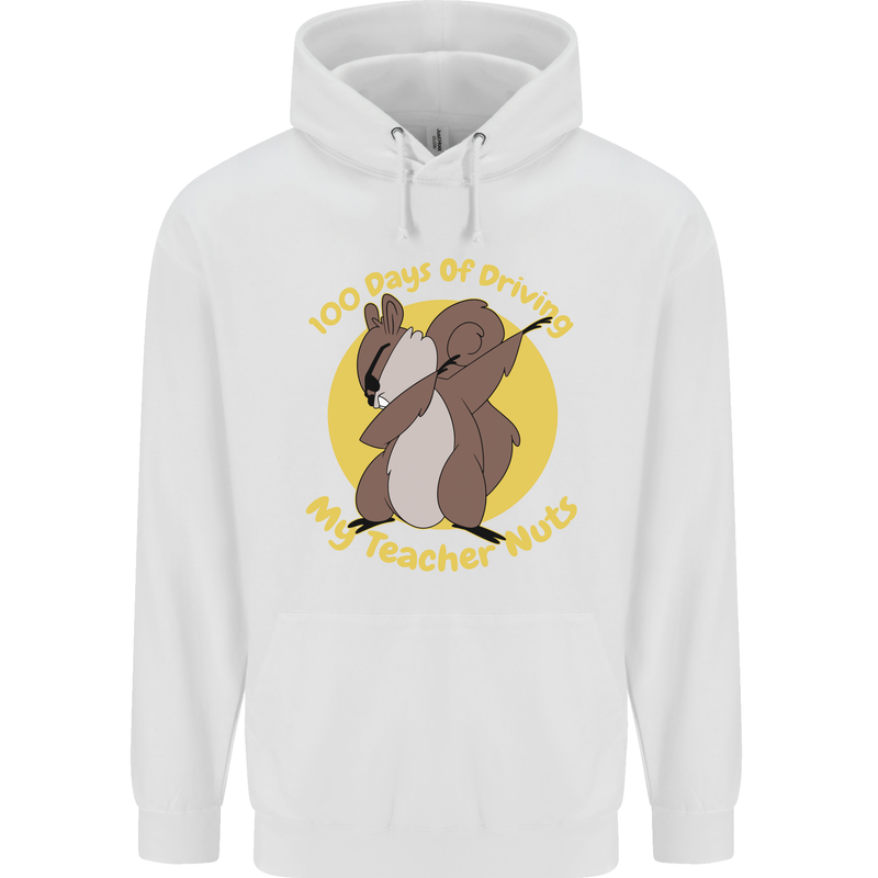 100 Days of Driving My Teacher Nuts Childrens Kids Hoodie White