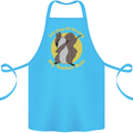 100 Days of Driving My Teacher Nuts Cotton Apron 100% Organic Turquoise