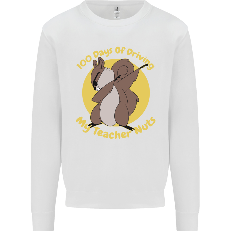 100 Days of Driving My Teacher Nuts Kids Sweatshirt Jumper White