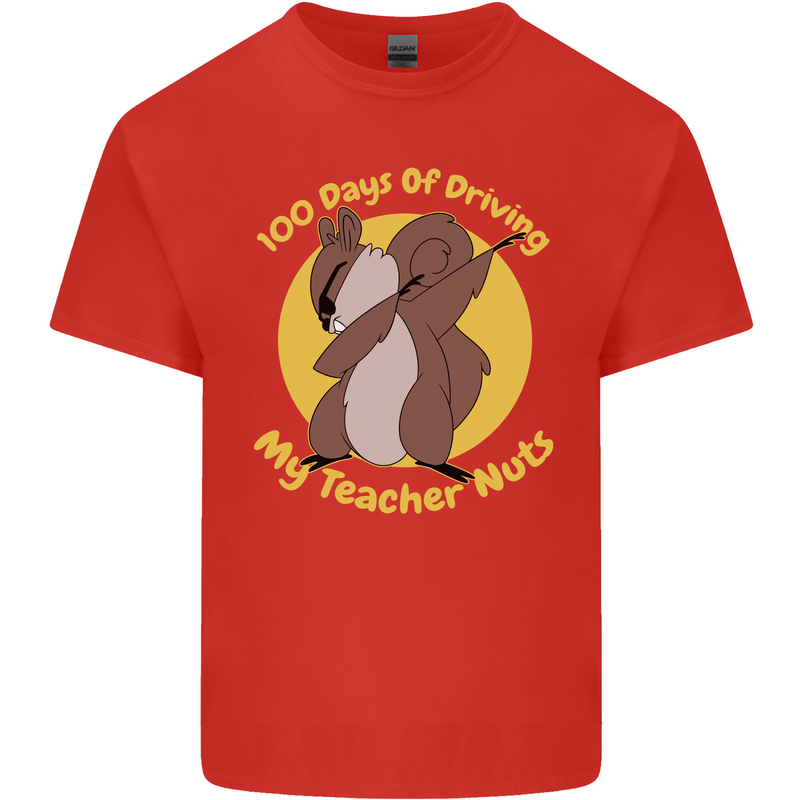 100 Days of Driving My Teacher Nuts Kids T-Shirt Childrens Red