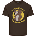 100 Days of Driving My Teacher Nuts Mens Cotton T-Shirt Tee Top Dark Chocolate