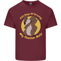 100 Days of Driving My Teacher Nuts Mens Cotton T-Shirt Tee Top Maroon