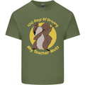 100 Days of Driving My Teacher Nuts Mens Cotton T-Shirt Tee Top Military Green