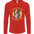 100 Days of Driving My Teacher Nuts Mens Long Sleeve T-Shirt Red