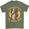 100 Days of Driving My Teacher Nuts Mens T-Shirt 100% Cotton Military Green