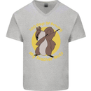 100 Days of Driving My Teacher Nuts Mens V-Neck Cotton T-Shirt Sports Grey