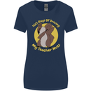 100 Days of Driving My Teacher Nuts Womens Wider Cut T-Shirt Navy Blue