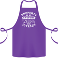 10 Year Wedding Anniversary 10th Funny Wife Cotton Apron 100% Organic Purple