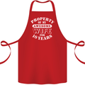 10 Year Wedding Anniversary 10th Funny Wife Cotton Apron 100% Organic Red