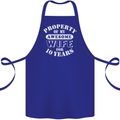 10 Year Wedding Anniversary 10th Funny Wife Cotton Apron 100% Organic Royal Blue