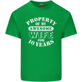 10 Year Wedding Anniversary 10th Funny Wife Mens Cotton T-Shirt Tee Top Irish Green