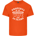 10 Year Wedding Anniversary 10th Funny Wife Mens Cotton T-Shirt Tee Top Orange