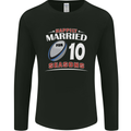 10 Year Wedding Anniversary 10th Rugby Mens Long Sleeve T-Shirt Black