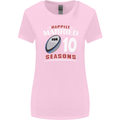 10 Year Wedding Anniversary 10th Rugby Womens Wider Cut T-Shirt Light Pink